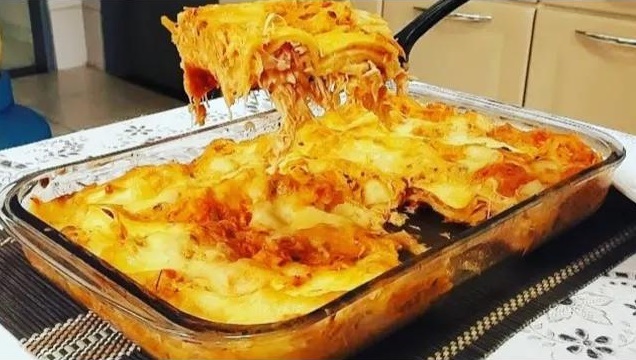 Lasanha de frango cremosa